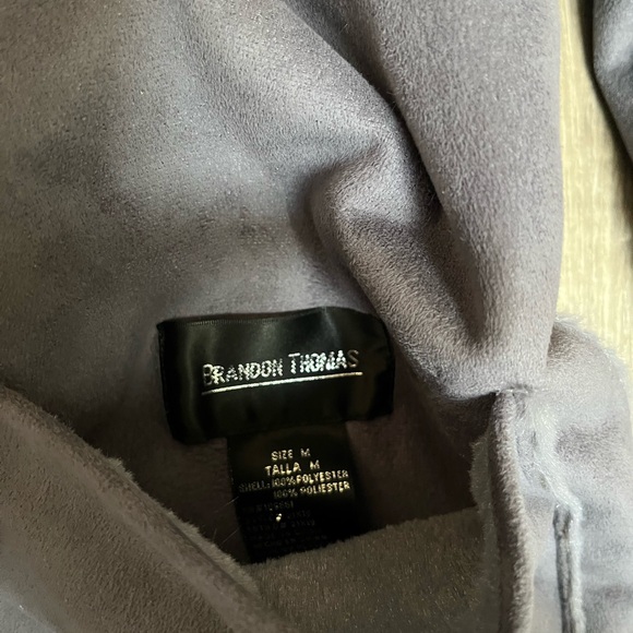 Brandon Thomas New Reversible Faux Suede Fur Jacket SZ M - Picture 3 of 5